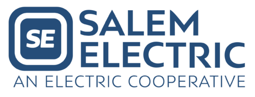 Salem Electric Logo Stacked Blue