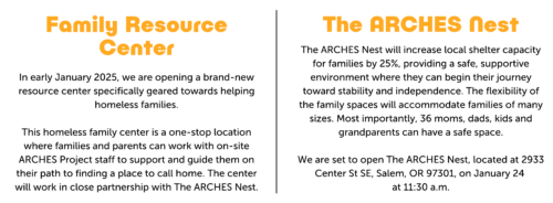 ARCHES Nest & Family Center website info